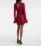 Мини-платье с открытой спиной и кружевом Rotate, Ruby Wine - фото 3