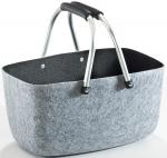 Сумка шоппер kobolo Einkaufskorb KLAPPBLACK36, серый - фото