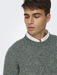 Вязаный свитер цвета Olive Night ONLY & SONS - фото 7
