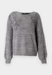 Джемпер Vero Moda VMLOLLIPOP V NECK, Medium Grey/Mottled Grey - фото 5