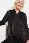 Блуза GOLDNER Button-down blouse, Black Patterned/Black - фото 5