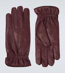 Кожаные перчатки Brunello Cucinelli, Amaranto - фото