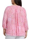 Блузка с защипами NYDJ Plus, розовый - фото 2