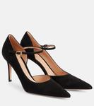 Замшевые лодочки Gianvito Rossi, черный - фото