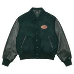 Куртка Stussy Script Oval Varsity Jacket, Green - фото
