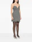 Платье мини без рукавов Self-Portrait, серый - фото 3