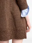 Шерстяное платье мини Mouliné Prada, коричневый - фото 5