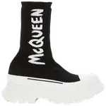 Ботинки Alexander McQueen Wmns Tread Slick Boot 'Black White', черный - фото