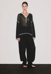 Джемпер Massimo Dutti WIDE OPENWORK CROCHET, Black - фото