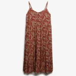 Платье Superdry Half Button Tiered midi, коричневый - фото 3