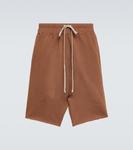 Шорты из хлопкового джерси Rick Owens, Khaki Brown - фото