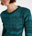Мини-платье с зигзагообразным узором Missoni, Solid Color Green - фото 4