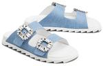 Roger Vivier Женские синие сандалии Slide - фото 3