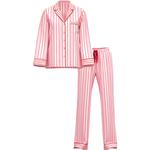 Фланелевый длинный комплект пижамы / Полосатый комплект пижамы "Канделябры" для женщин розовый Victoria's Secret, Комплекты одежды (Канделябры/Розовый) - фото 2