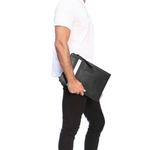 BALLY Кожаный клатч мужской черный - фото 5