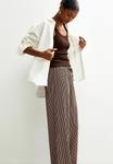 Брюки New Look STRIPED DRAWSTRING WAIST WIDE LEG, Brown Pattern/Brown - фото 4