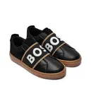 Кожаные кроссовки Boss Kidswear, черный - фото 3