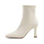 Ботинки женские COMELY на каблуке 8,5 см, серебристые - фото