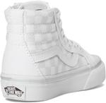 Кроссовки Vans Kids  Sk8-Hi Reissue Side Zip, Metallic Checkerboard Silver/True White - фото 5