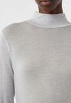 Топ comma Long sleeved top, Grau Meliert/Mottled Light Grey - фото 3