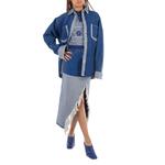 Marni Оверсайз джинсовая рубашка, Ocean - фото 2