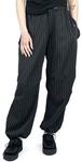 Брюки из ткани Banned Alternative Raven Pinstripe Trousers, черный - фото 4