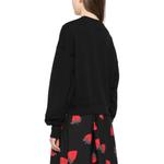 Хлопковый свитшот с кристаллами MSGM, черный - фото 5