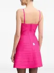 Платье мини со швами Hervé Léger, розовый - фото 2
