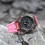 Часы Casio G-Shock Analog-Digital 2100 Series, арт. GA-2100-1A1, 53,2 мм, розовый - фото 5