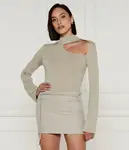 Блуза Slim fit Patrizia Pepe, серый - фото 3