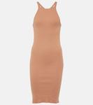 Хлопковое мини-платье Rick Owens, розовый - фото