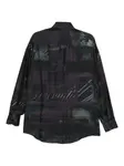 Рубашка с абстрактным принтом Costumein, черный - фото 2