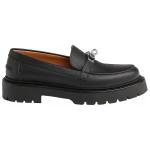 Лоферы женские Hermes на толстой подошве, черный - фото 2