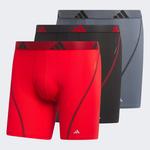 Боксеры Adidas Performance Mesh 3-Pack Boxer Briefs, цвет Scarlet/Black/Onix - фото 4