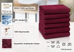 Полотенца набор из 6 шт  Zollner, бордовый - фото
