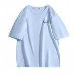 Футболка унисекс HUANQIU, бело-серый меланж (фирменный логотип на груди QA HUANQIU) - фото 4