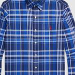 Рубашка в клетку Pony Polo Ralph Lauren, синий - фото 9