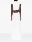 Макси-платье с драпировкой и вырезами Christopher Esber, белый - фото 4