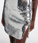 Мини-платье с пайетками Balmain, Argente - фото 5