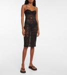 Кружевное мини-платье Oséree, Blk Wht - фото 2