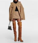 Ботинки ботфорты brodeback с выступами Christian Louboutin, коричневый - фото 2