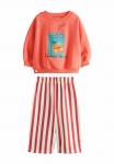 Толстовка Next PRINTED WIDE JOGGERS SET, Orange Squeeze The Day/Orange - фото