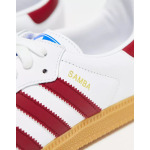 Бело-бордовые кроссовки adidas Originals Samba OG - фото 2