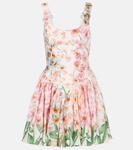 Льняное мини-платье Pluma Jardinera Agua by Agua Bendita, Jardinera - фото