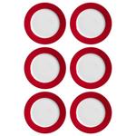 Набор обеденных тарелок doppio, 6 шт. Ritzenhoff, красный - фото