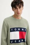 Хлопковый свитер Tommy Jeans, зеленый - фото 4