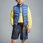 Куртка пуховая светло-голубая детская Moncler - фото 4
