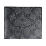 COACH Кошелек PVC мужской Black & Gray - фото