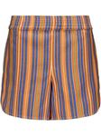 Полосатые хлопковые мини-шорты PAULA, синий - фото