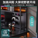 Компьютерный стол Naijia с перфорированной панелью и полкой, черный, 100 см, комплект со стулом - фото 4